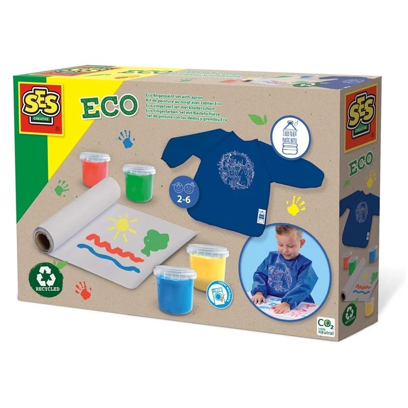 SES ECO pirkstu krāsu komplekts ar priekšautu